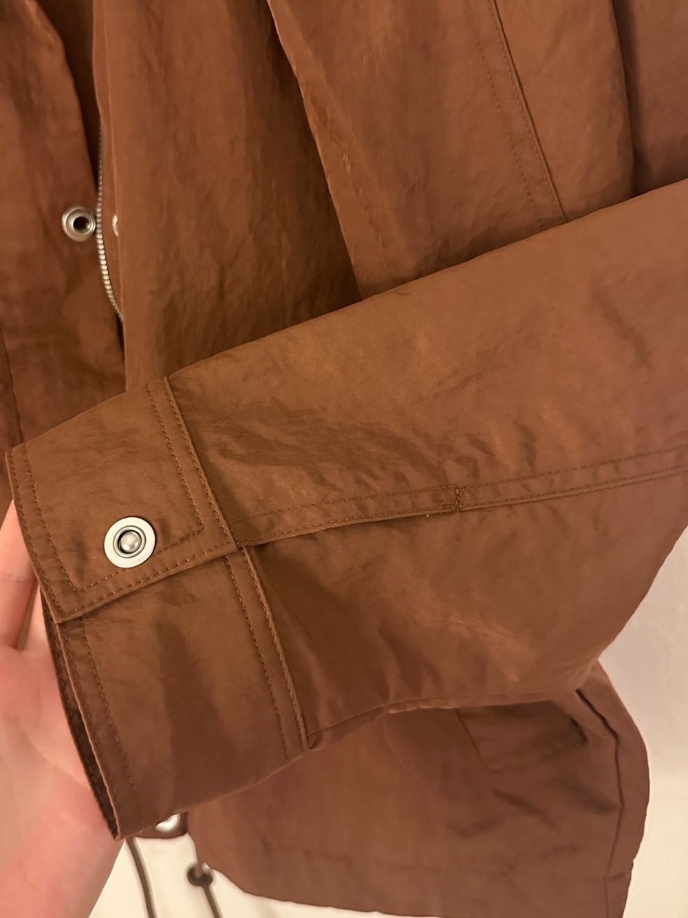 Anthropologie Daily Practice Funnel Neck Jacket - Brown/bronze M - Picture 6 of 9
